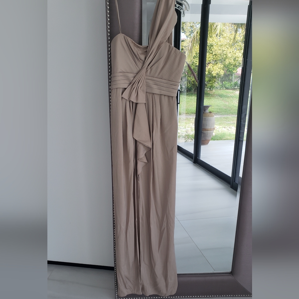 BCBGMAXAZRIA Gown Tan Dress - Picture 2 of 7